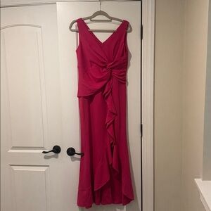 FQA Vibrant Pink Sleeveless Dress
